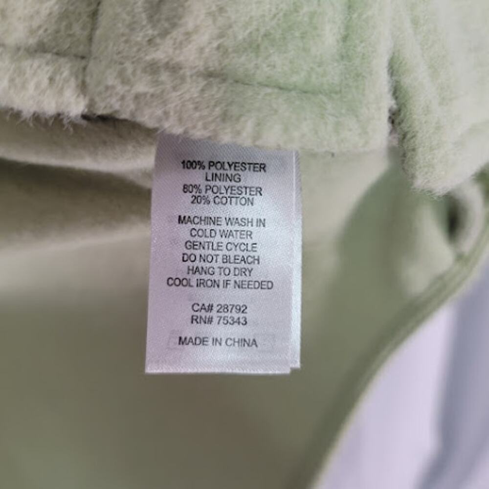 Joie- NWT- Sage green- felted button up shacket- size Large - Picture 4 of 8